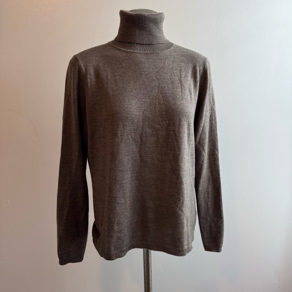Pendleton Women's Gray Turtleneck Sweater 100% Merino Wool
